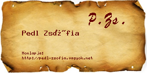 Pedl Zsófia névjegykártya